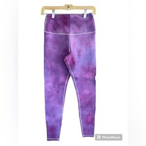 GLYDER size S yoga pants, purple/pink swirls